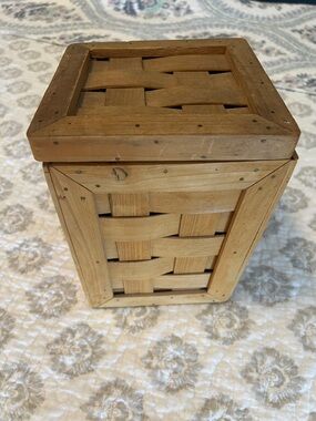 Natural Wood Woven Accent Storage Box - Home Accents